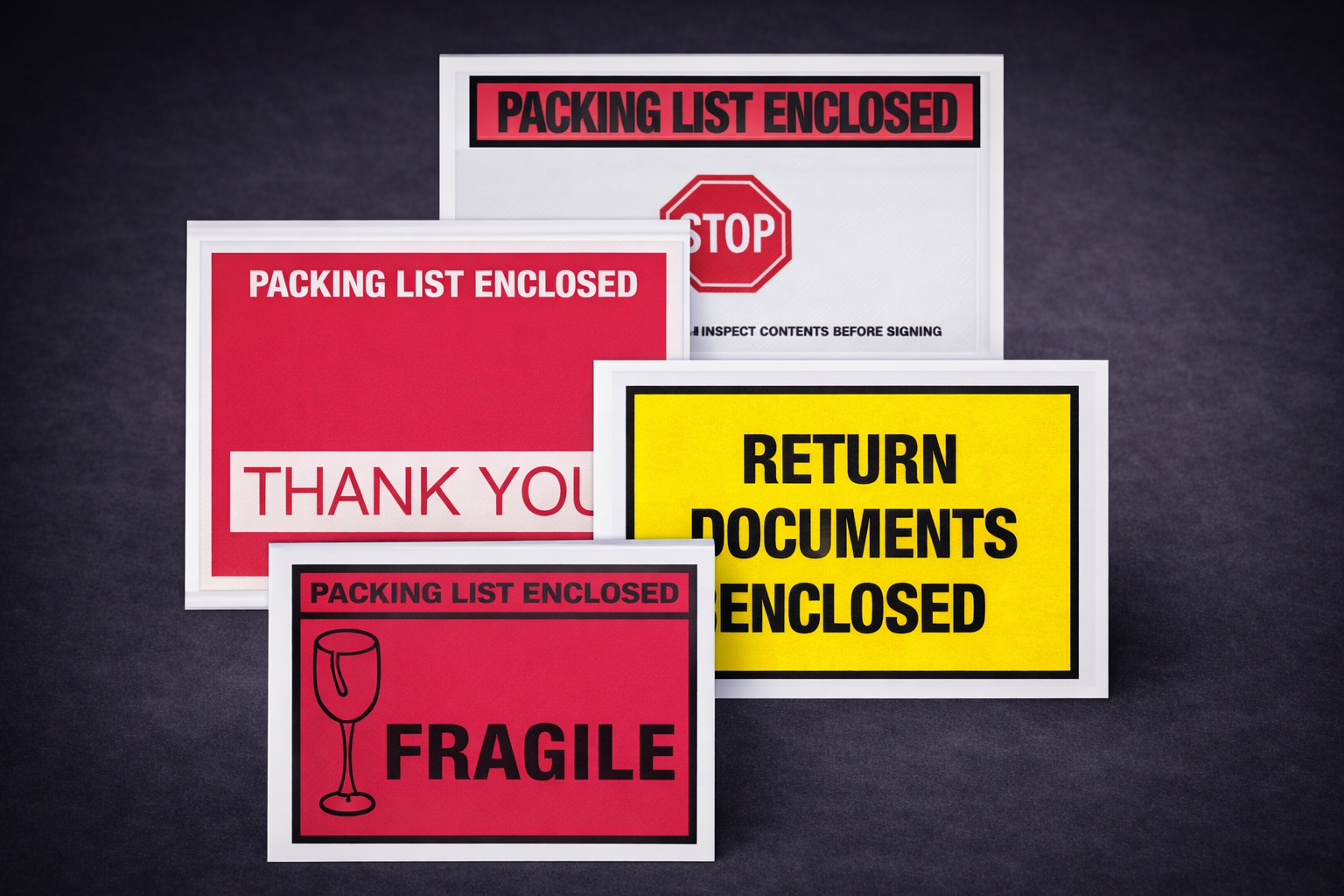 Packing List Envelopes